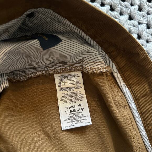 Brooks Brothers Khaki Corduroy Pants Mens W36/L30 - Picture 8 of 12